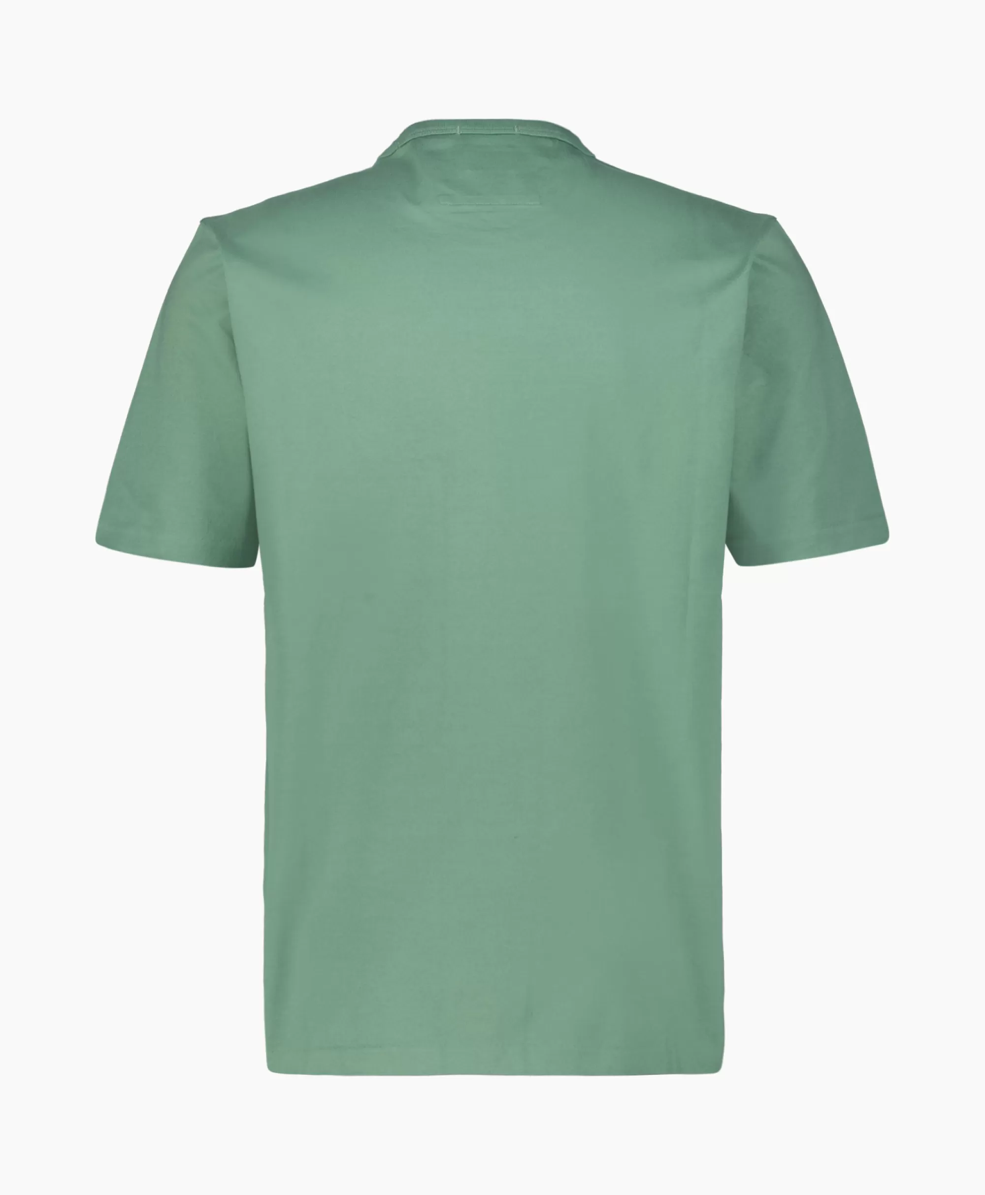Cp Company T-Shirt Mercerized Jersey Twisted Logo Licht Groen*Heren T-Shirts