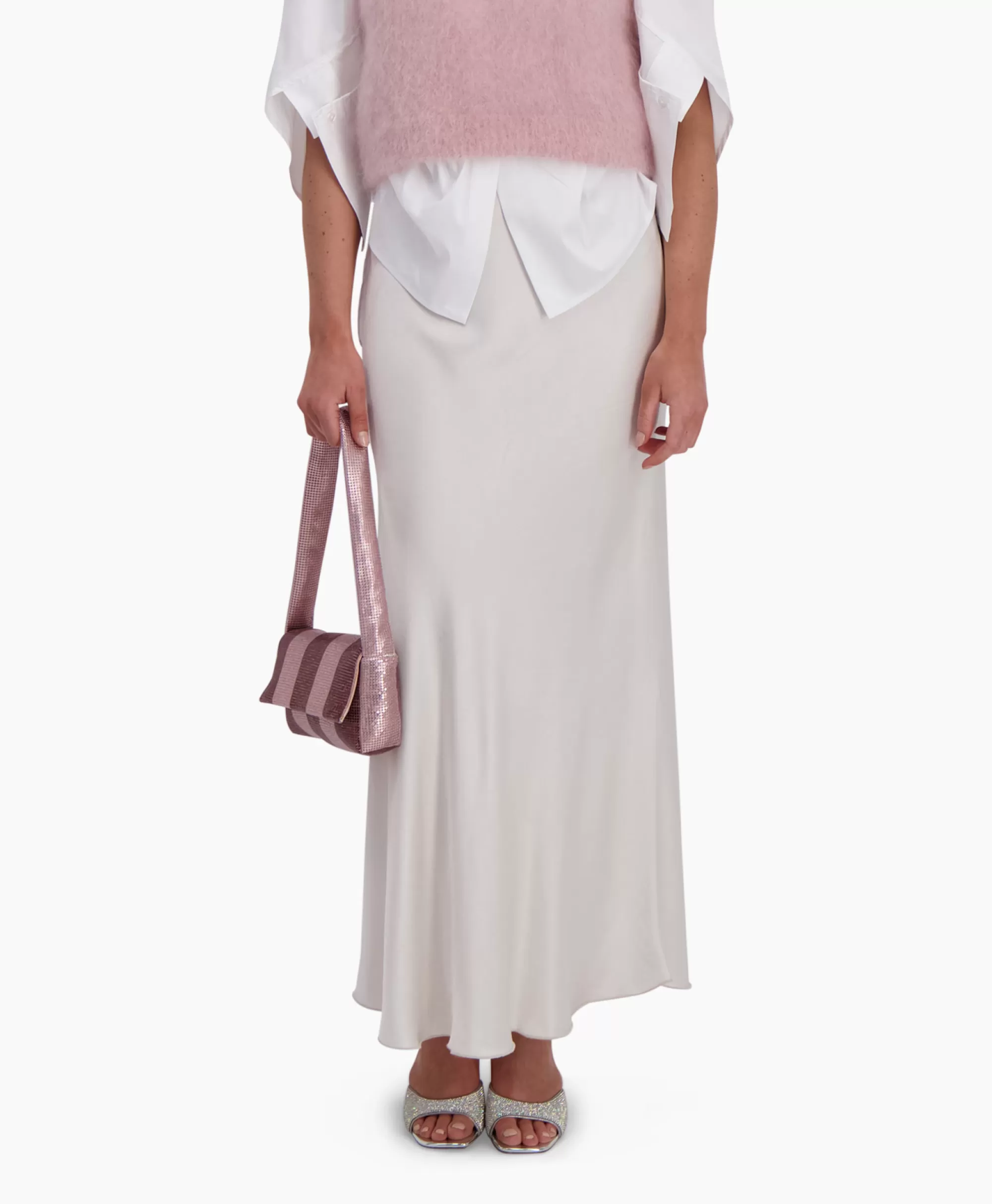 D'arc D'Arc Midi Rok Padova Beige*Dames Rokken