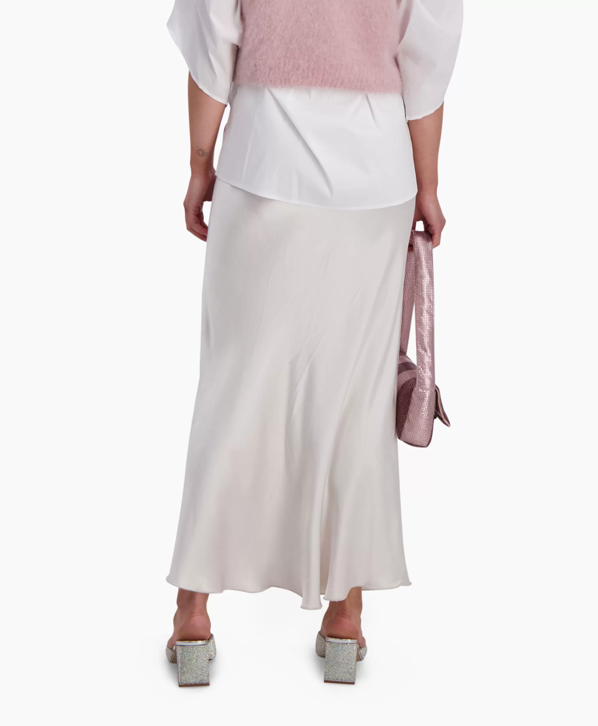 D'arc D'Arc Midi Rok Padova Beige*Dames Rokken