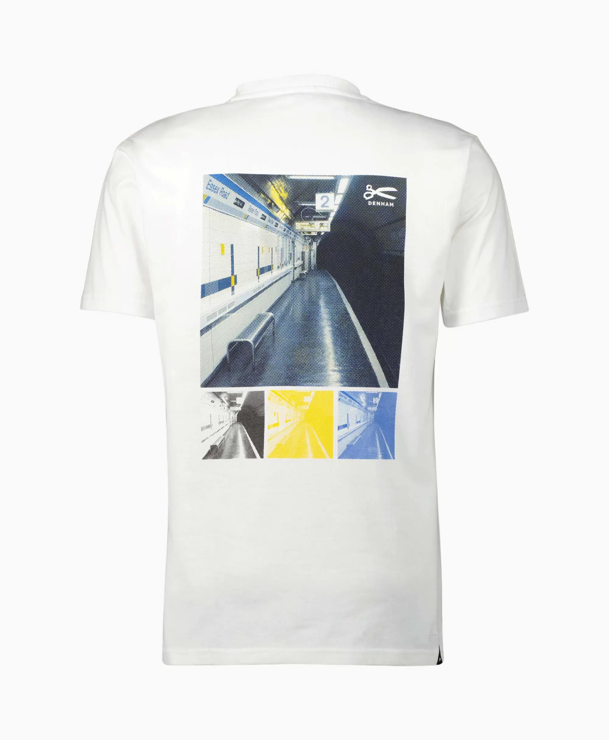 Denham Sweater Tube Reg Tee Hcj Wit*Heren T-Shirts