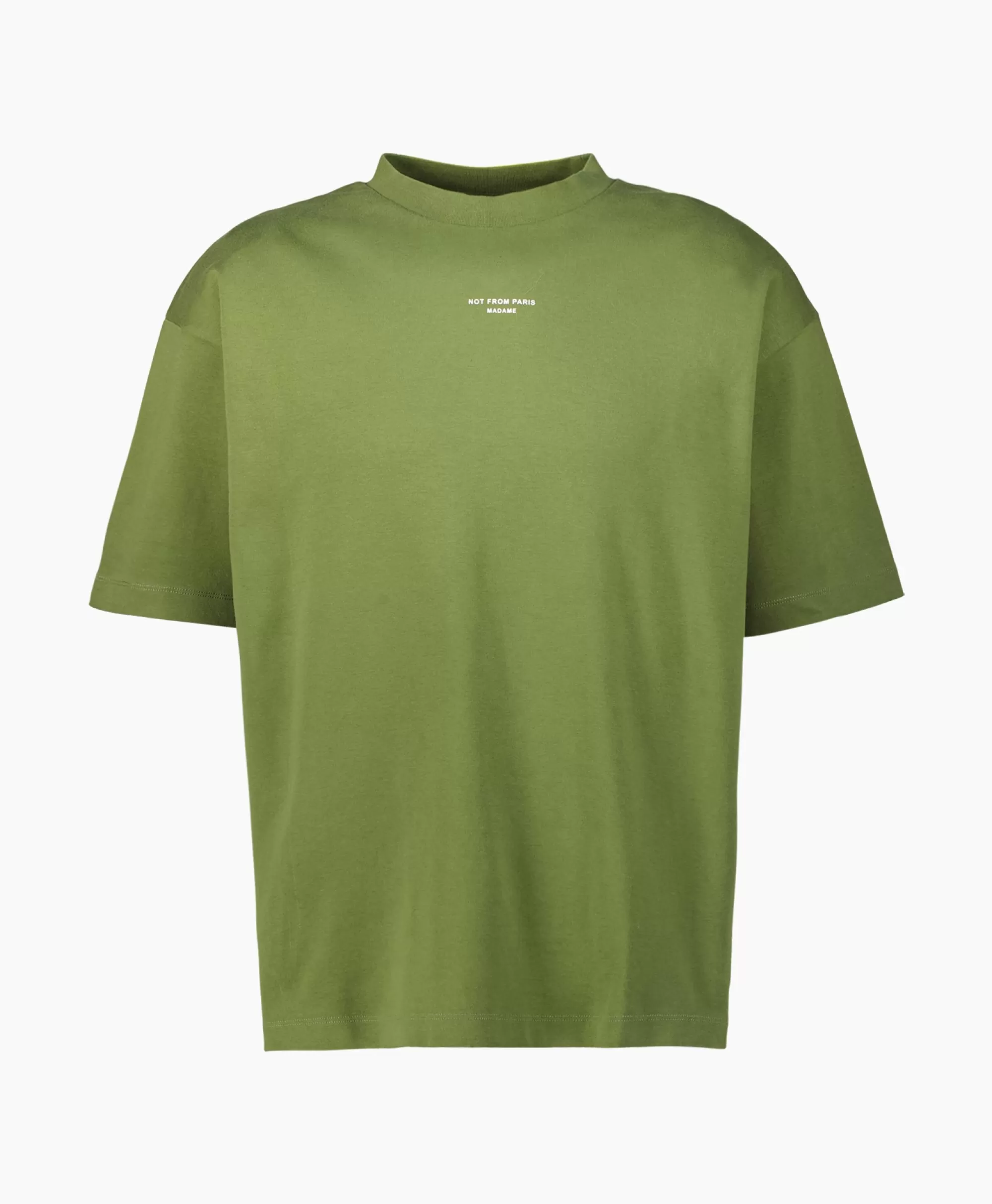 Drole De Monsieur T-Shirt Korte Mouw Slogan Khaki*Heren T-Shirts