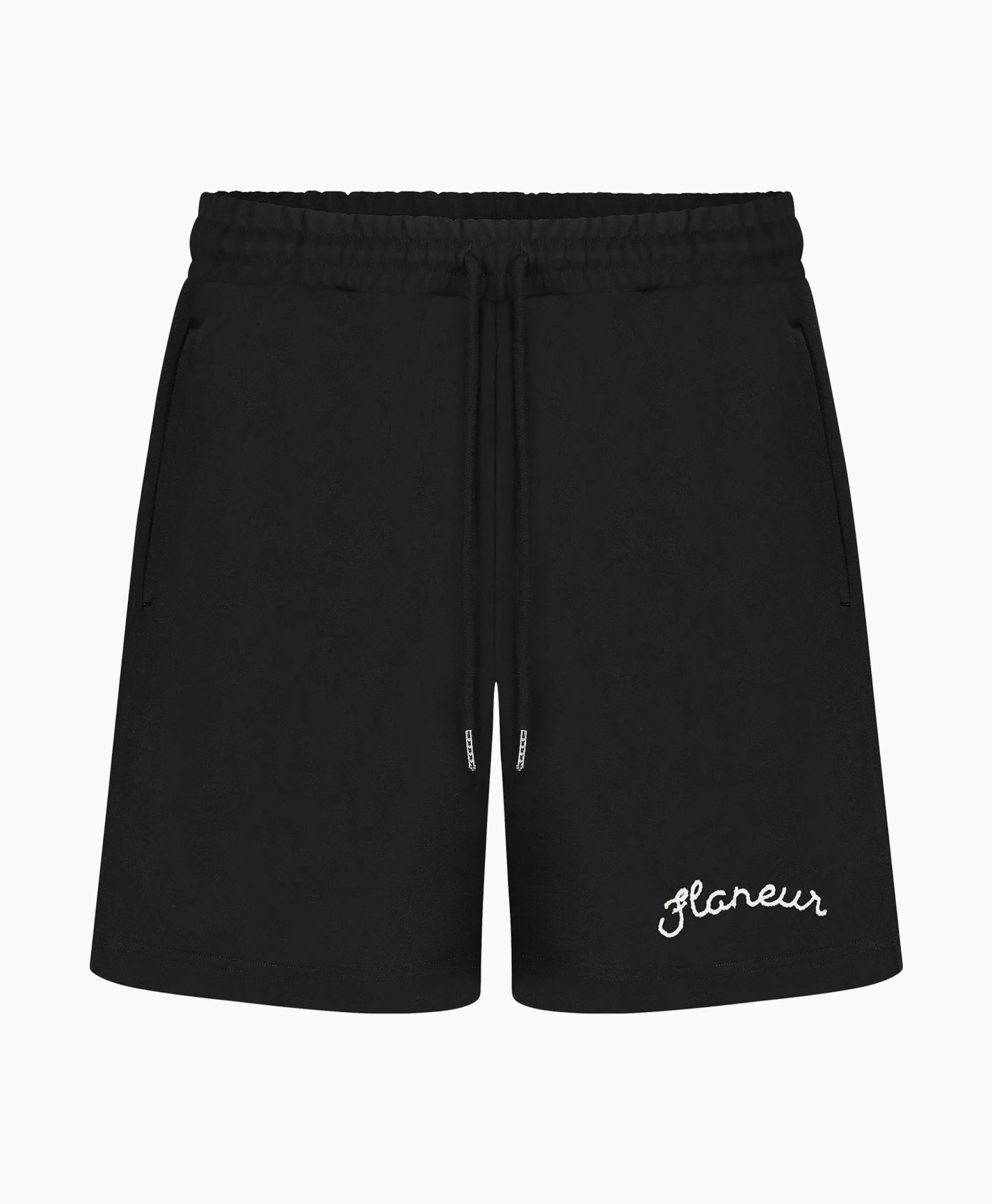 Flâneur Flaneur Korte Broek Signature Zwart*Heren Broeken