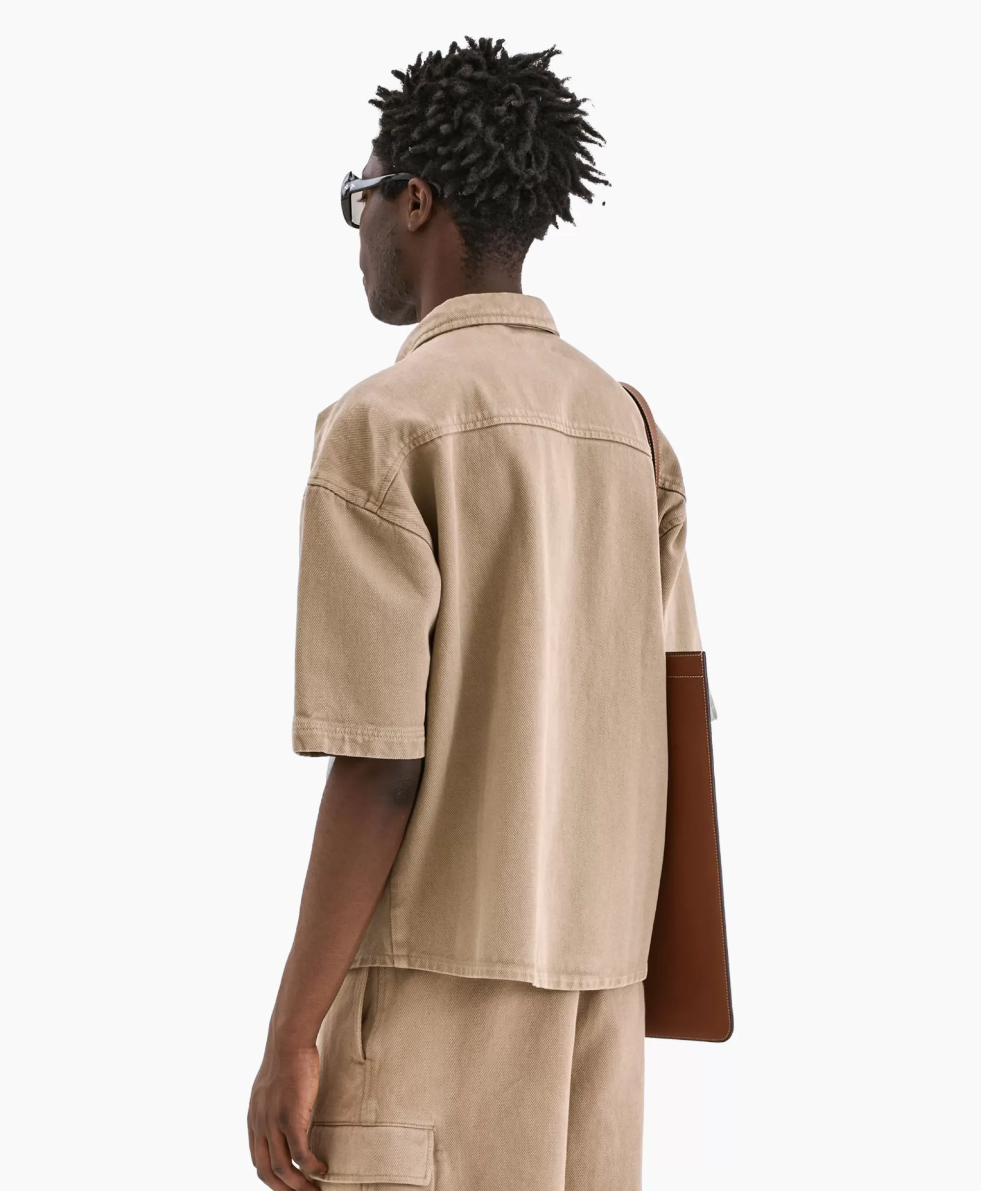 Flâneur Flaneur Overshirt Denim Beige*Heren Jassen