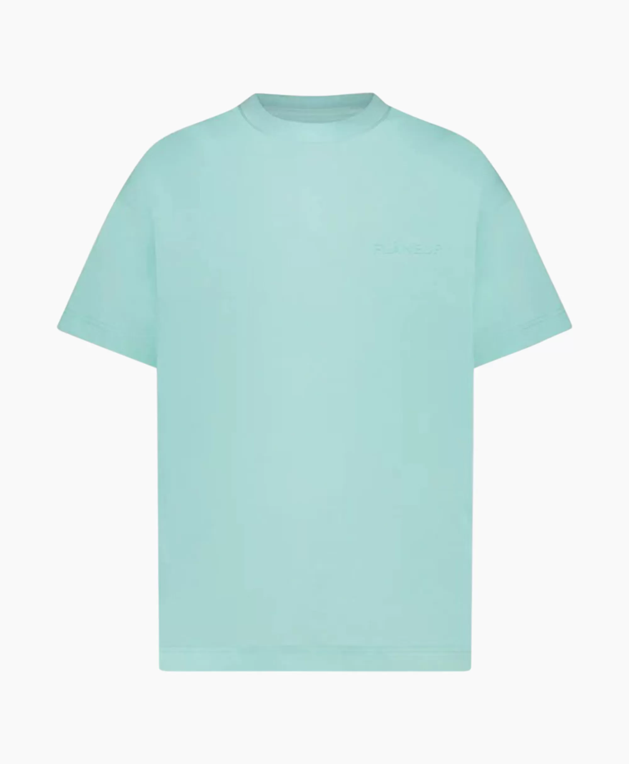 Flâneur Flaneur T-Shirt Korte Mouw Tonal Logo Blauw*Heren T-Shirts