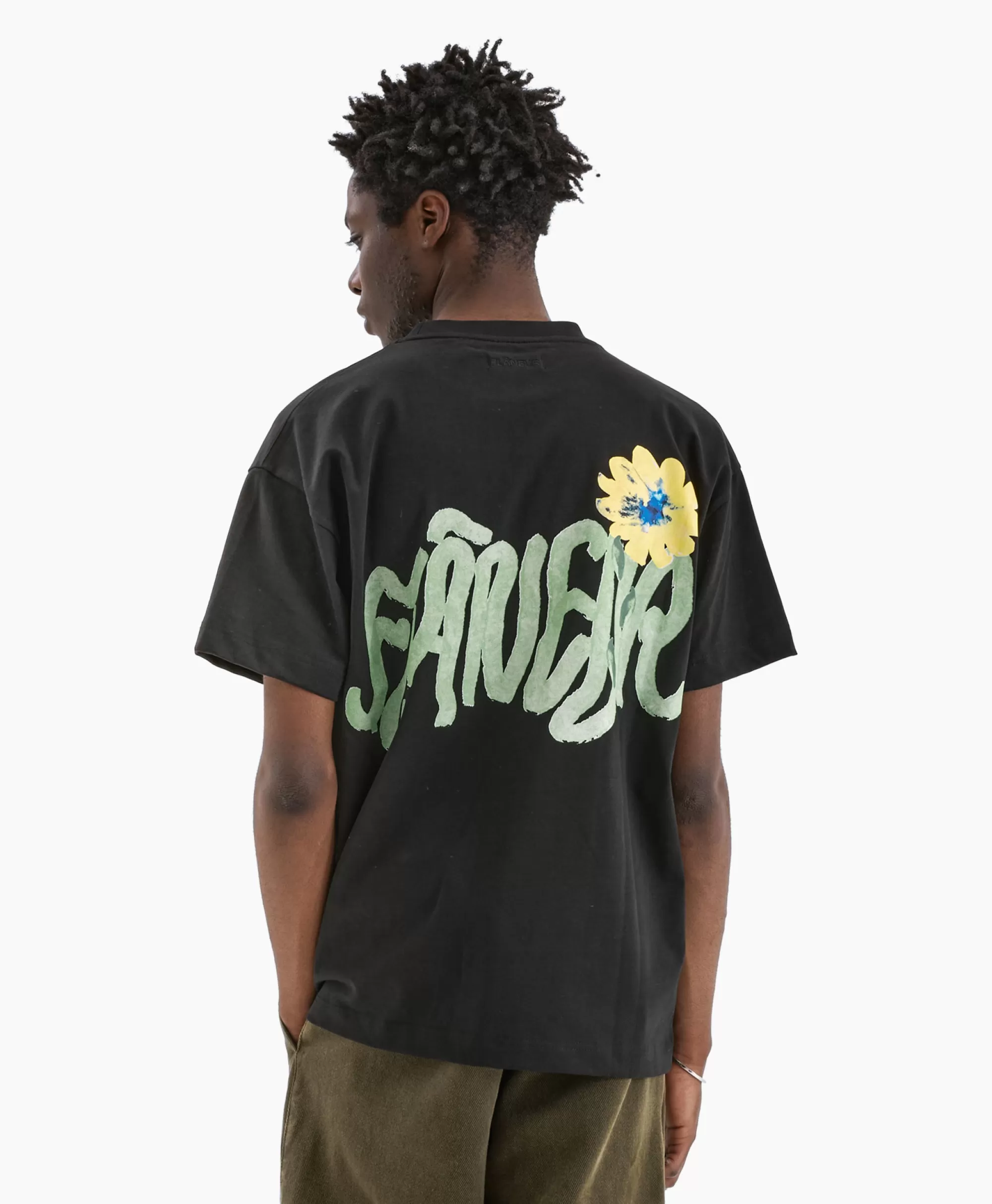 Flâneur Flaneur T-Shirt Korte Mouw Tortuous Zwart*Heren T-Shirts