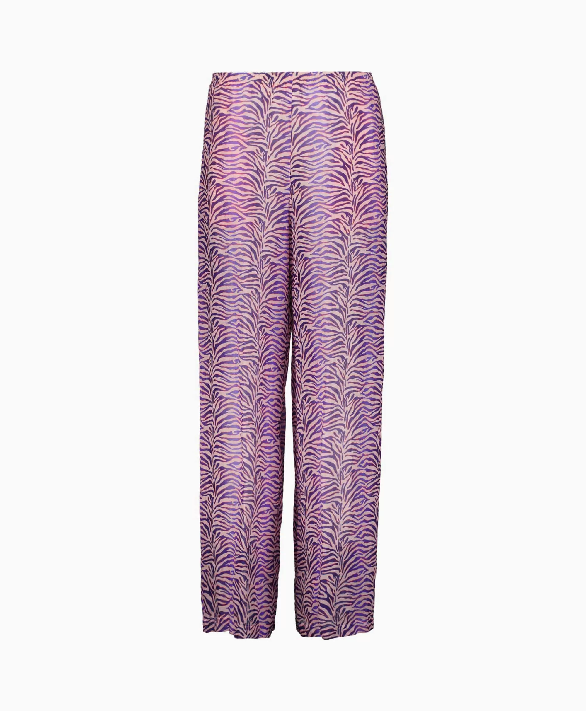 Forte_forte Pantalon Heartbeat Print Ramie Muslin Paars*Dames Broeken