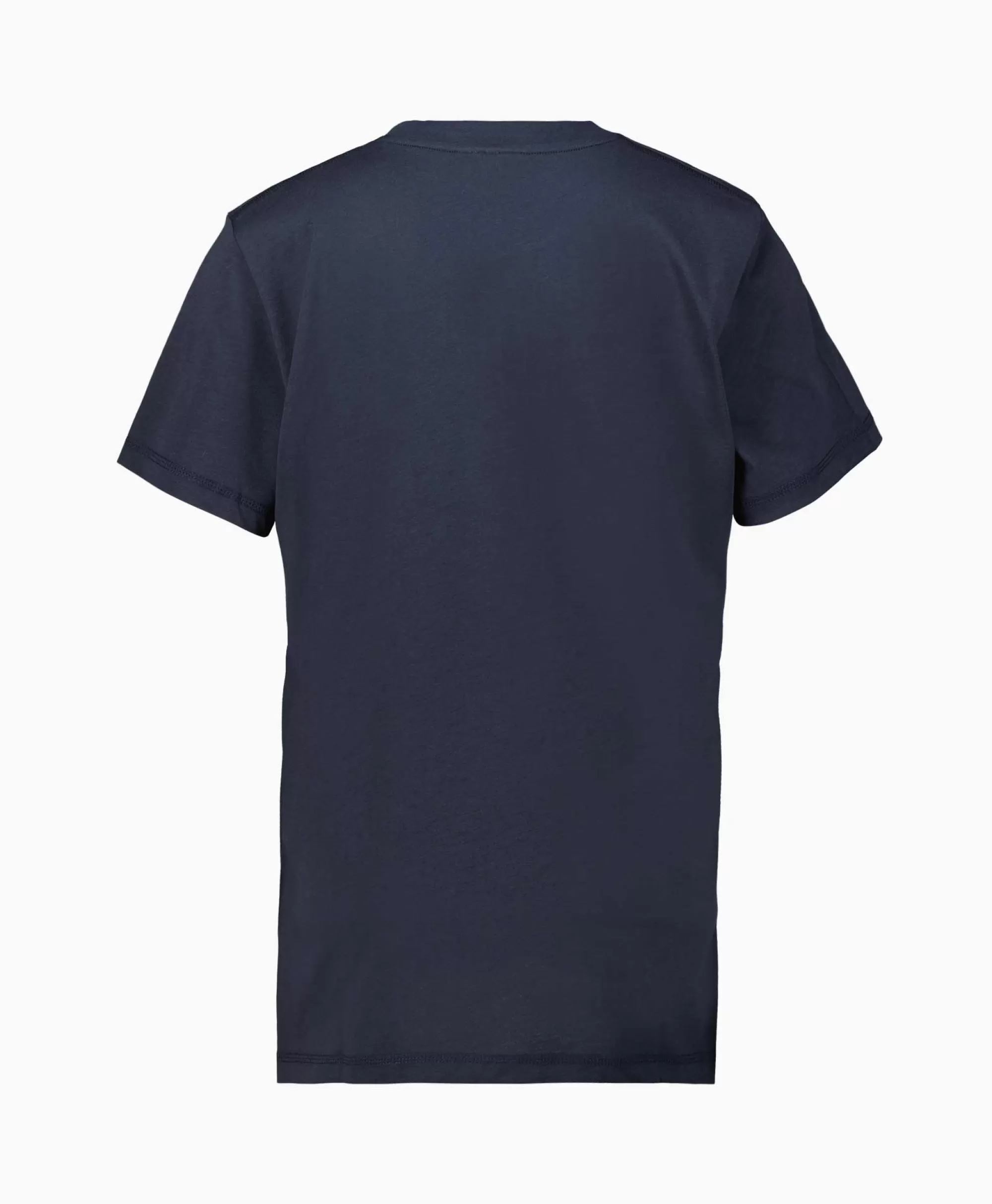 Ganni T-Shirt Korte Mouw Thin Jersey Relaxed O-Neck Donker Blauw*Dames T-Shirts & Tops