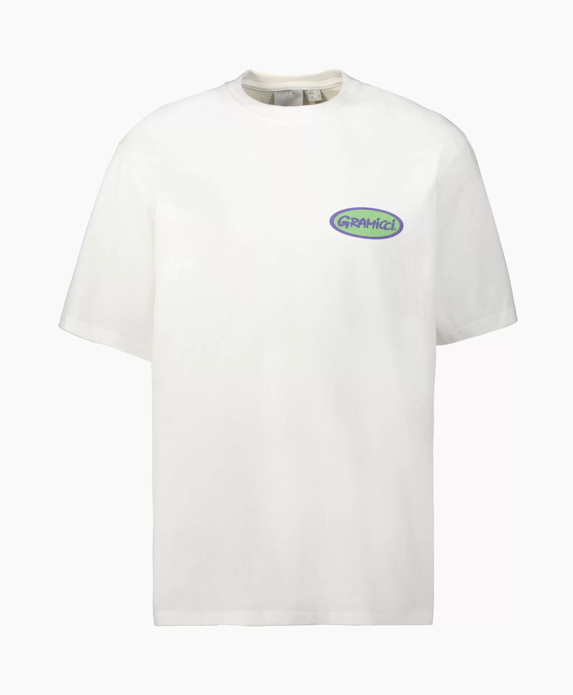 Gramicci T-Shirt Korte Mouw Grammici Oval Wit*Heren T-Shirts