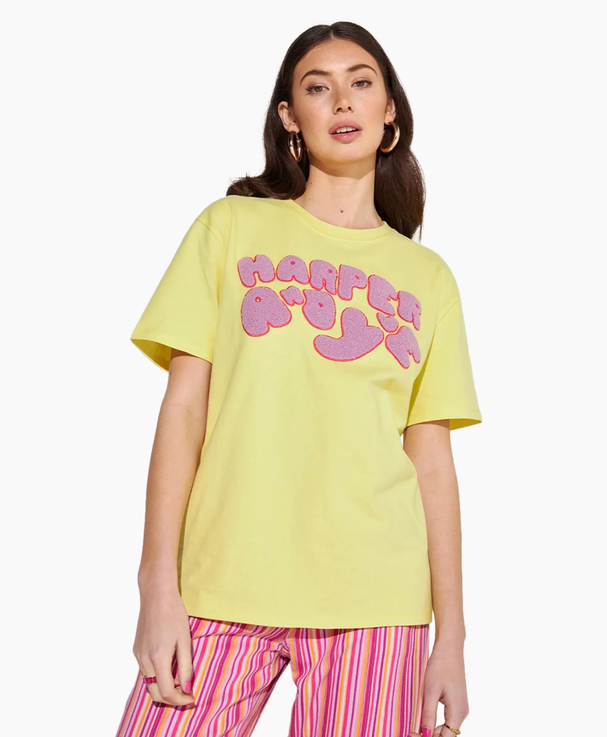 Harper & Yve Harper & Yve T-Shirt Korte Mouw Logo-Ss Licht Groen*Dames T-Shirts & Tops