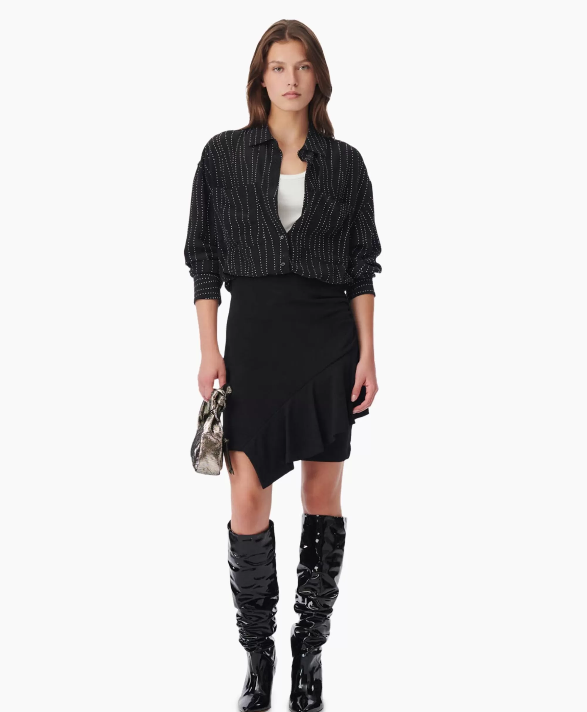 Iro Mink Clea Zwart*Dames Rokken