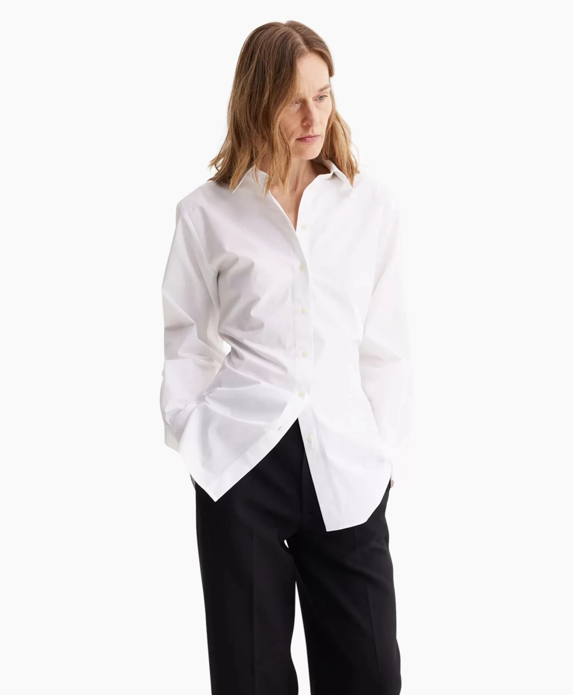 Les Coyotes De Paris Blouse Shaped Poplin Wit*Dames Blouses