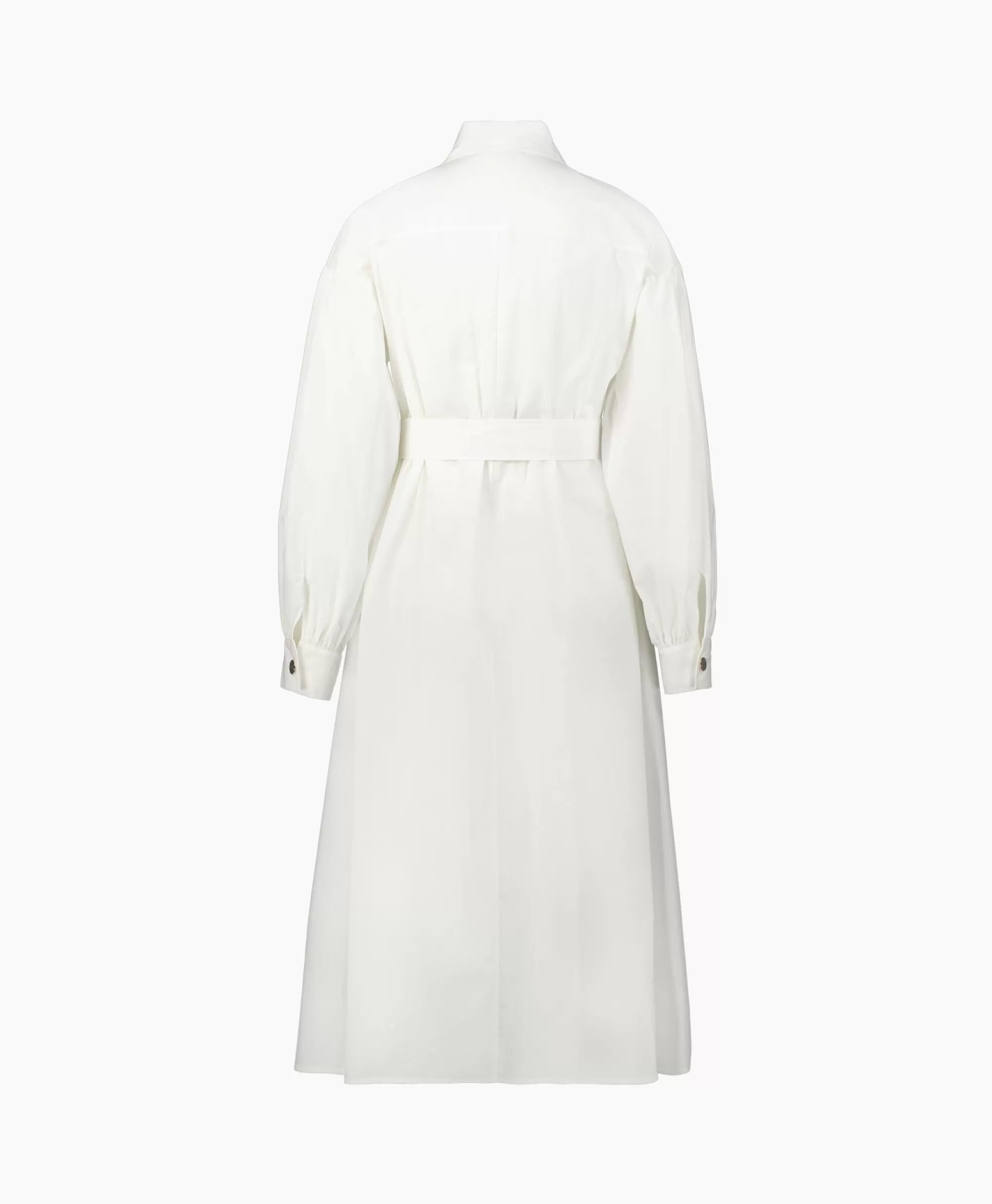Liu Jo Midi Jurk Chemisier Logato C/Cintura Wit*Dames Jurken