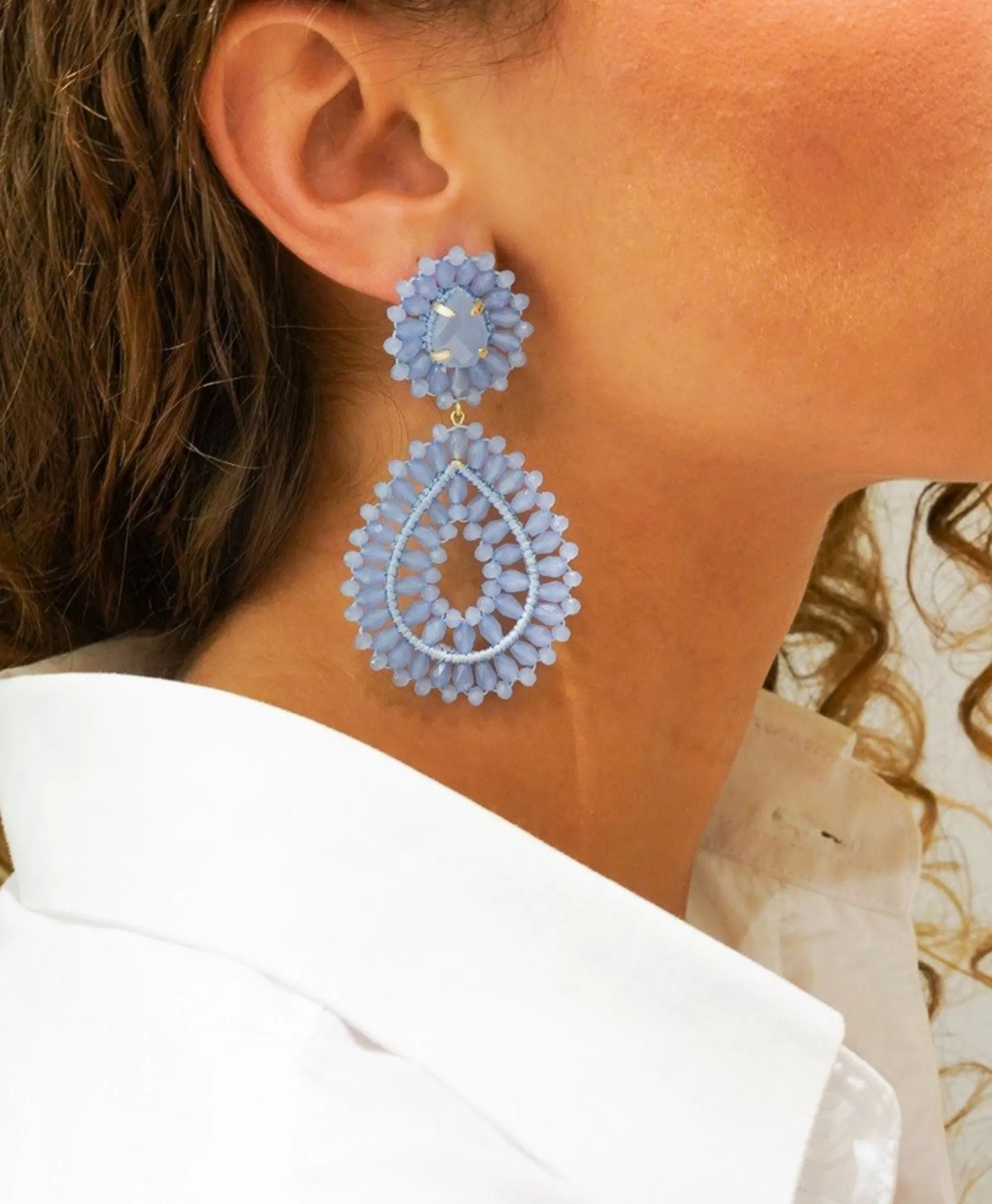 Lott. Gioielli Oorbellen Ce Si Double Drop S Blauw*Dames Sieraden