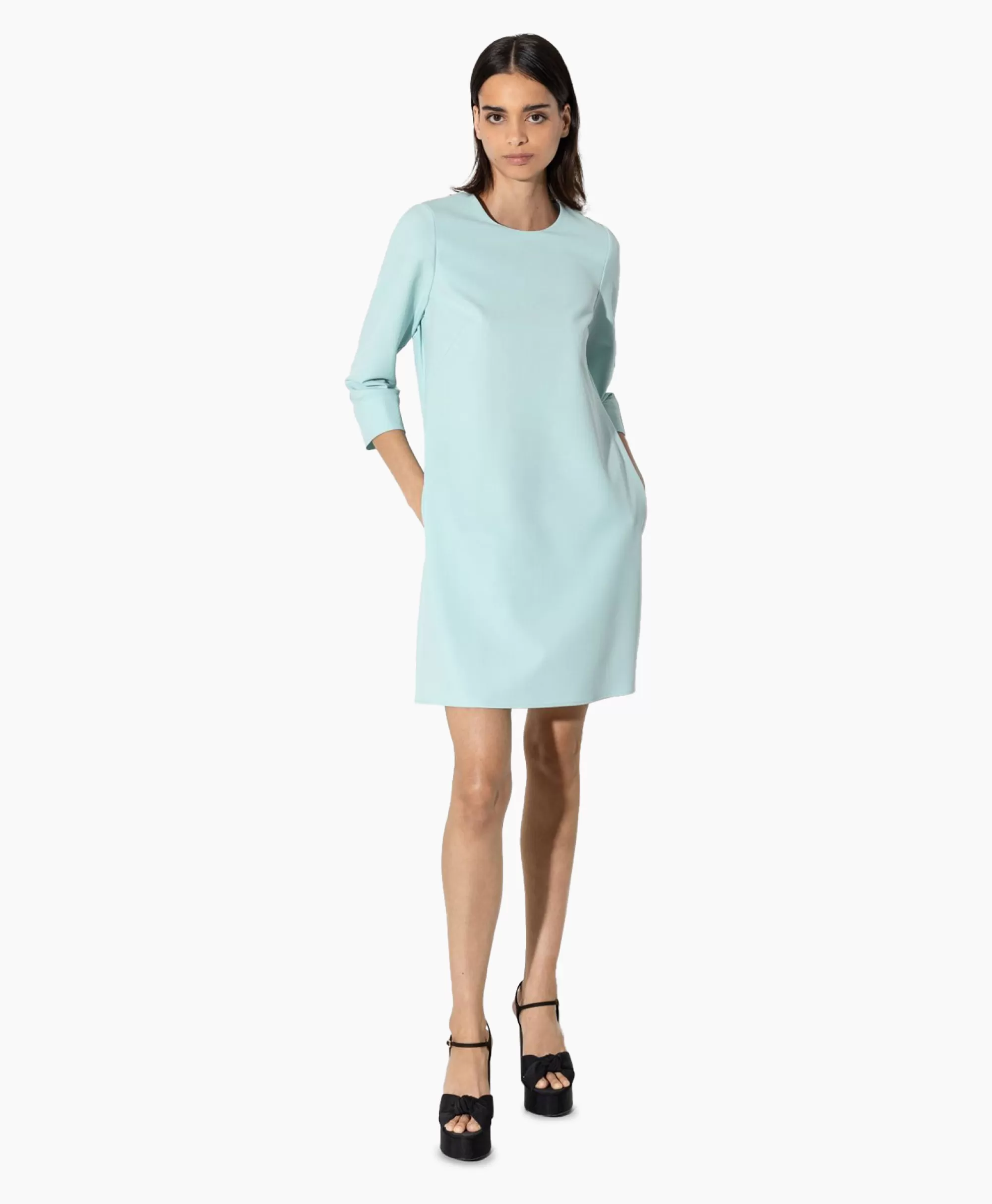 Luisa Cerano Midi Jurk 798450/3453-0 Aqua*Dames Jurken