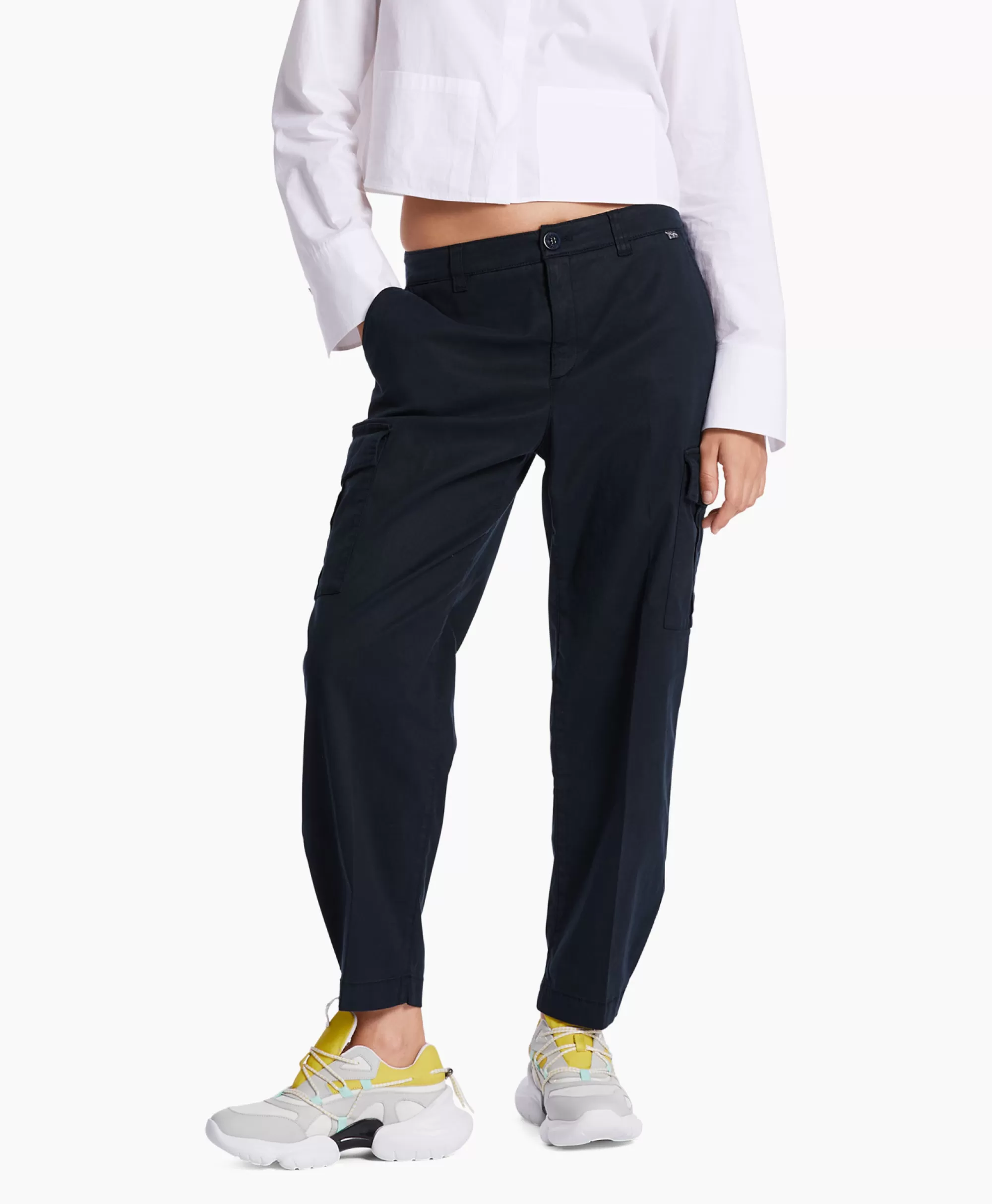 Marc Cain Pants Broek Wp 81.12 W50 Blauw*Dames Broeken