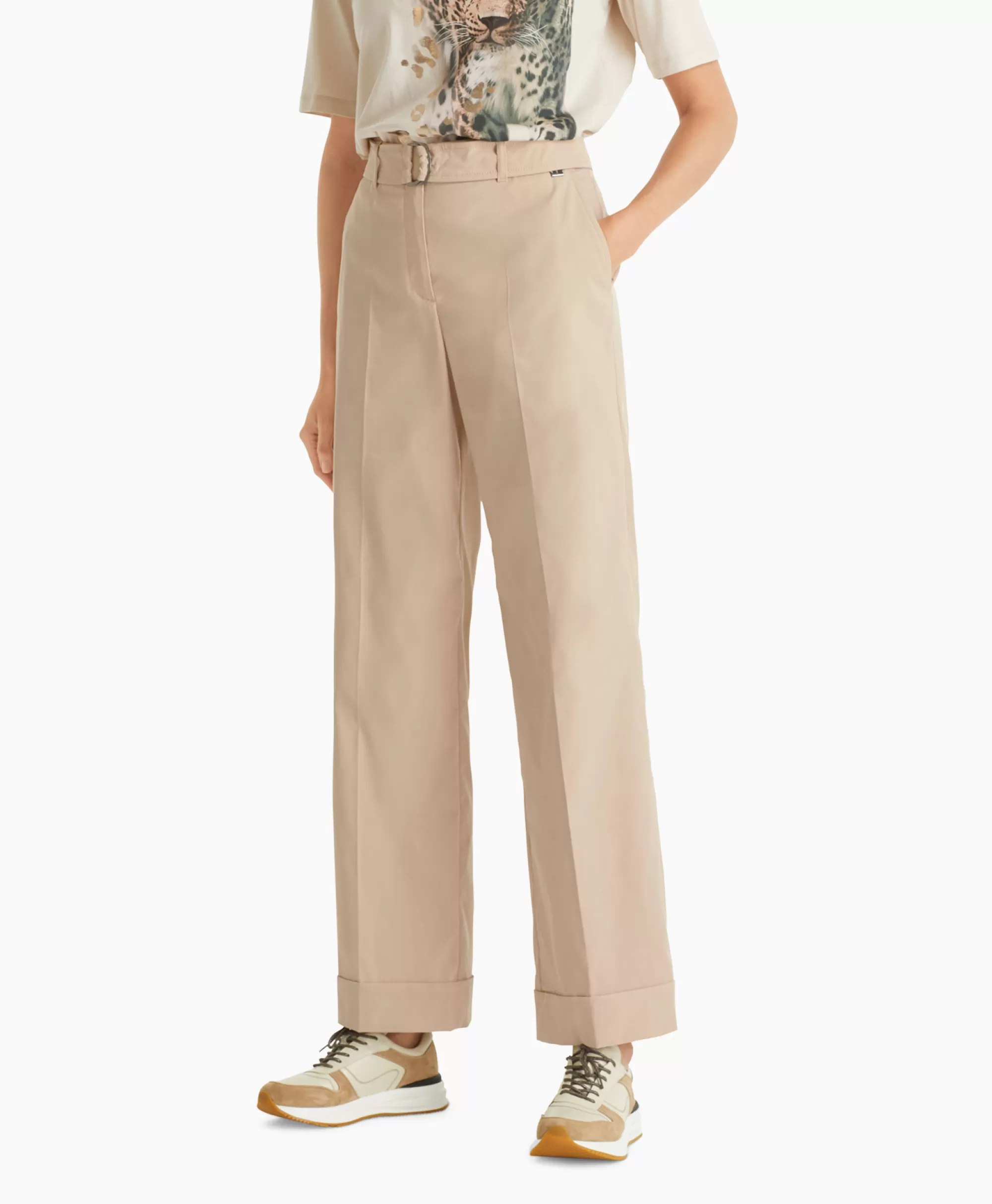 Marc Cain Pants Broek Wp 81.25 W07 Licht Grijs*Dames Broeken