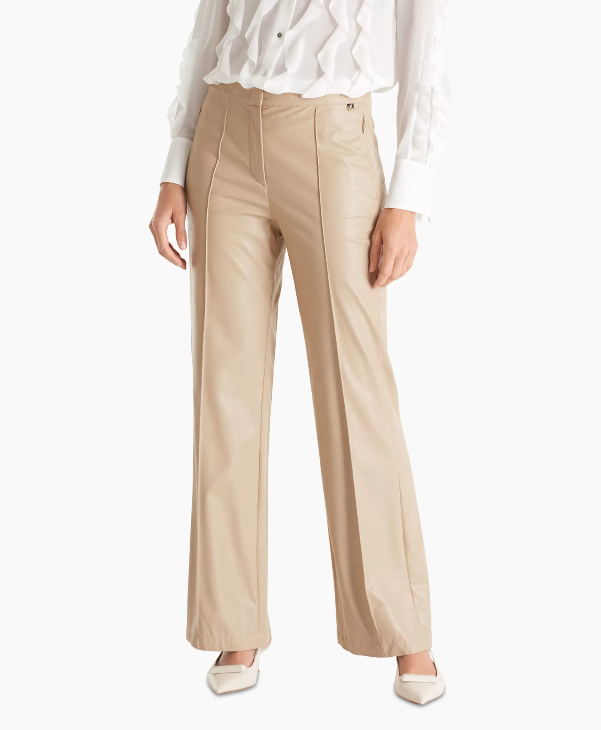 Marc Cain Pants Broek Wp 81.41 W47 Licht Grijs*Dames Broeken