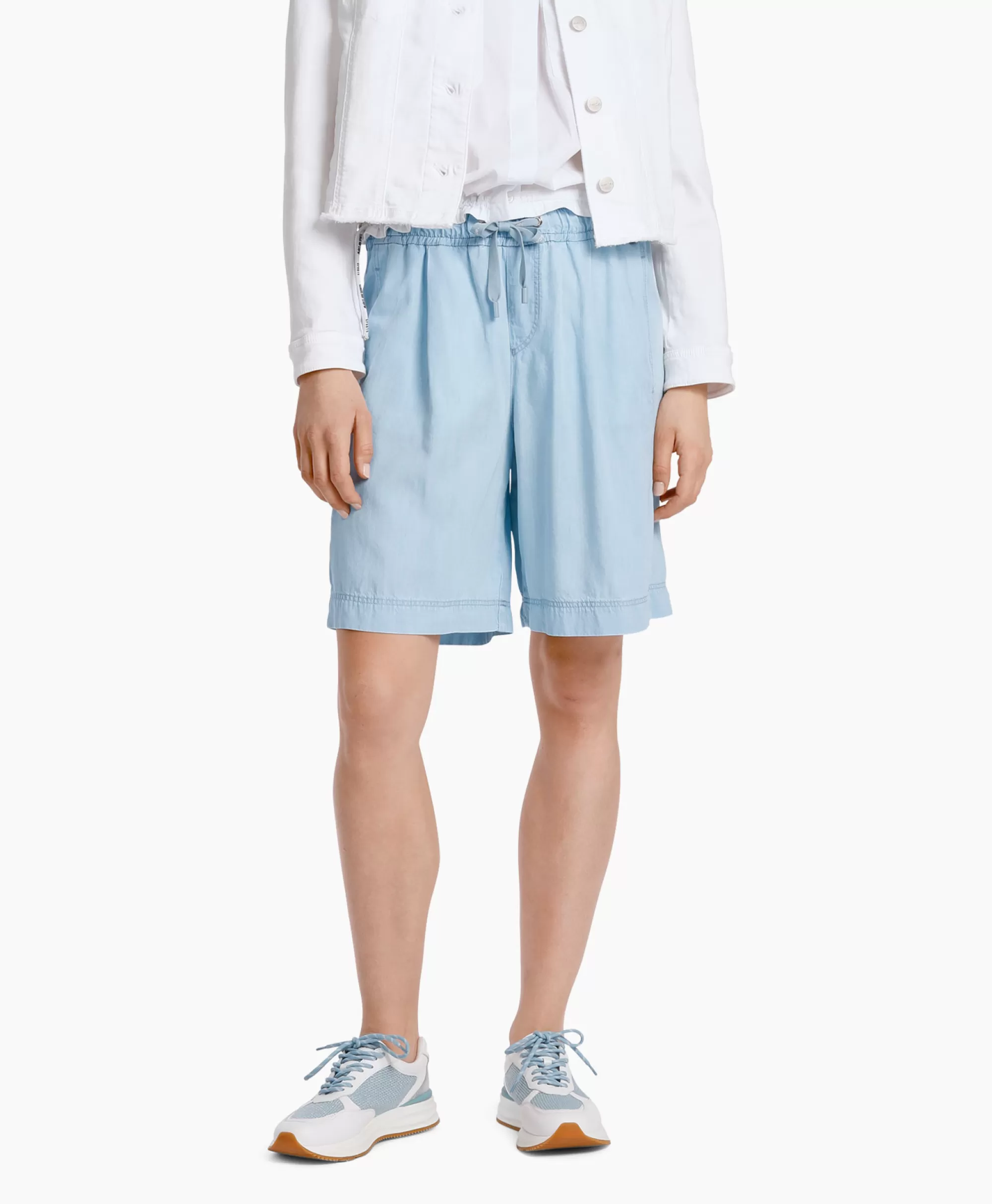 Marc Cain Pants Short Wp 83.03 D63 Licht Blauw*Dames Broeken