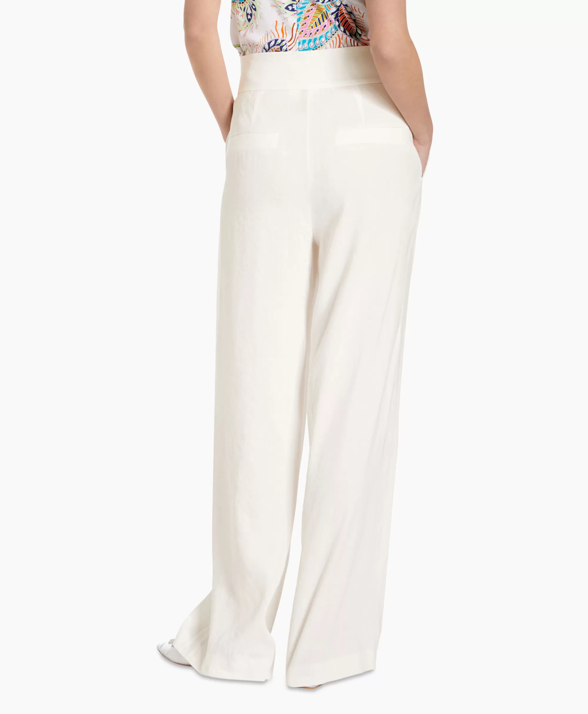 Marccain Collectie Broek Wc 81.52 W47 Off White*Dames Broeken