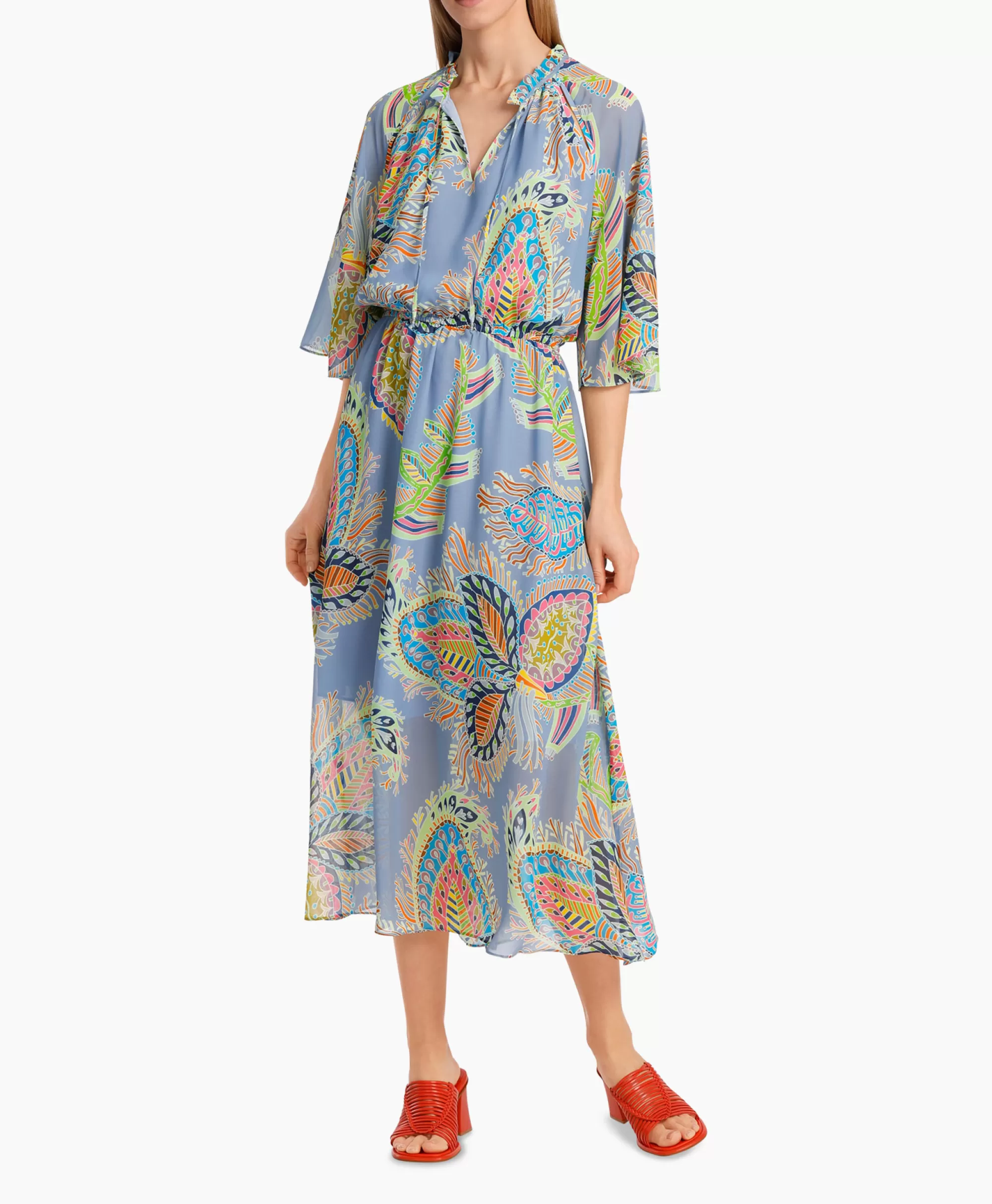 Marccain Collectie Jurk Wc 21.52 W74 Licht Blauw*Dames Bruiloftskleding
