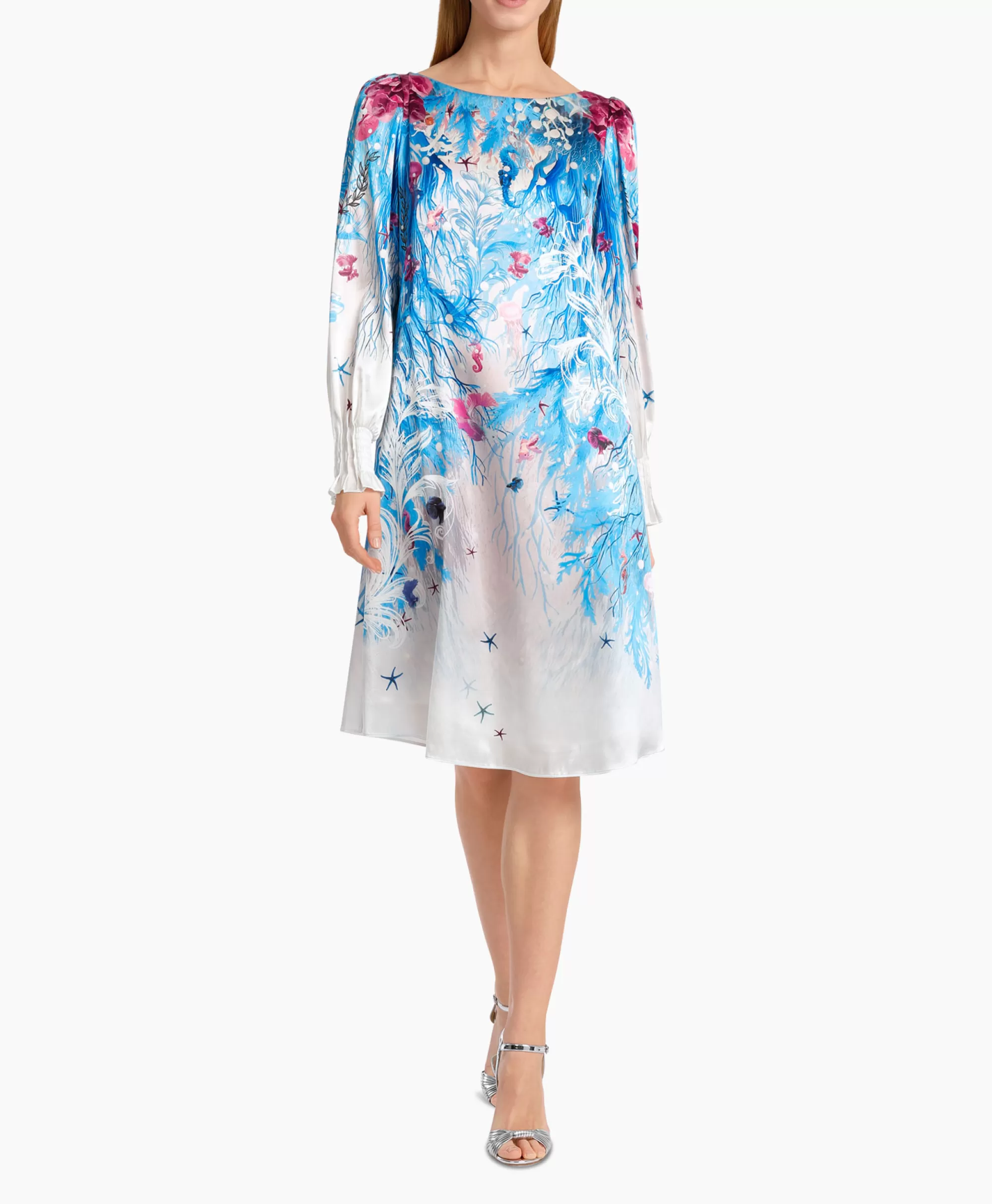 Marccain Collectie Jurk Wc 21.69 W89 Aqua*Dames Bruiloftskleding