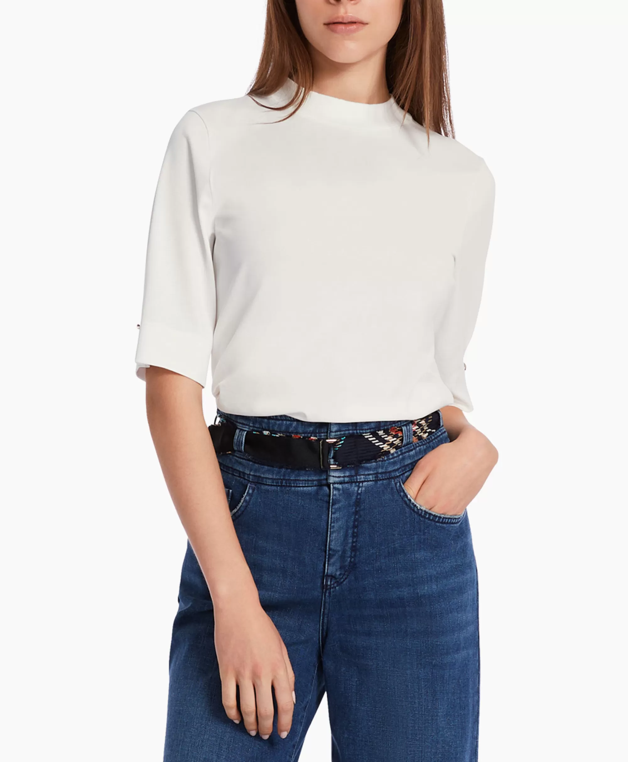 Marccain Collectie T-Shirt Wc 48.24 J14 Off White*Dames T-Shirts & Tops