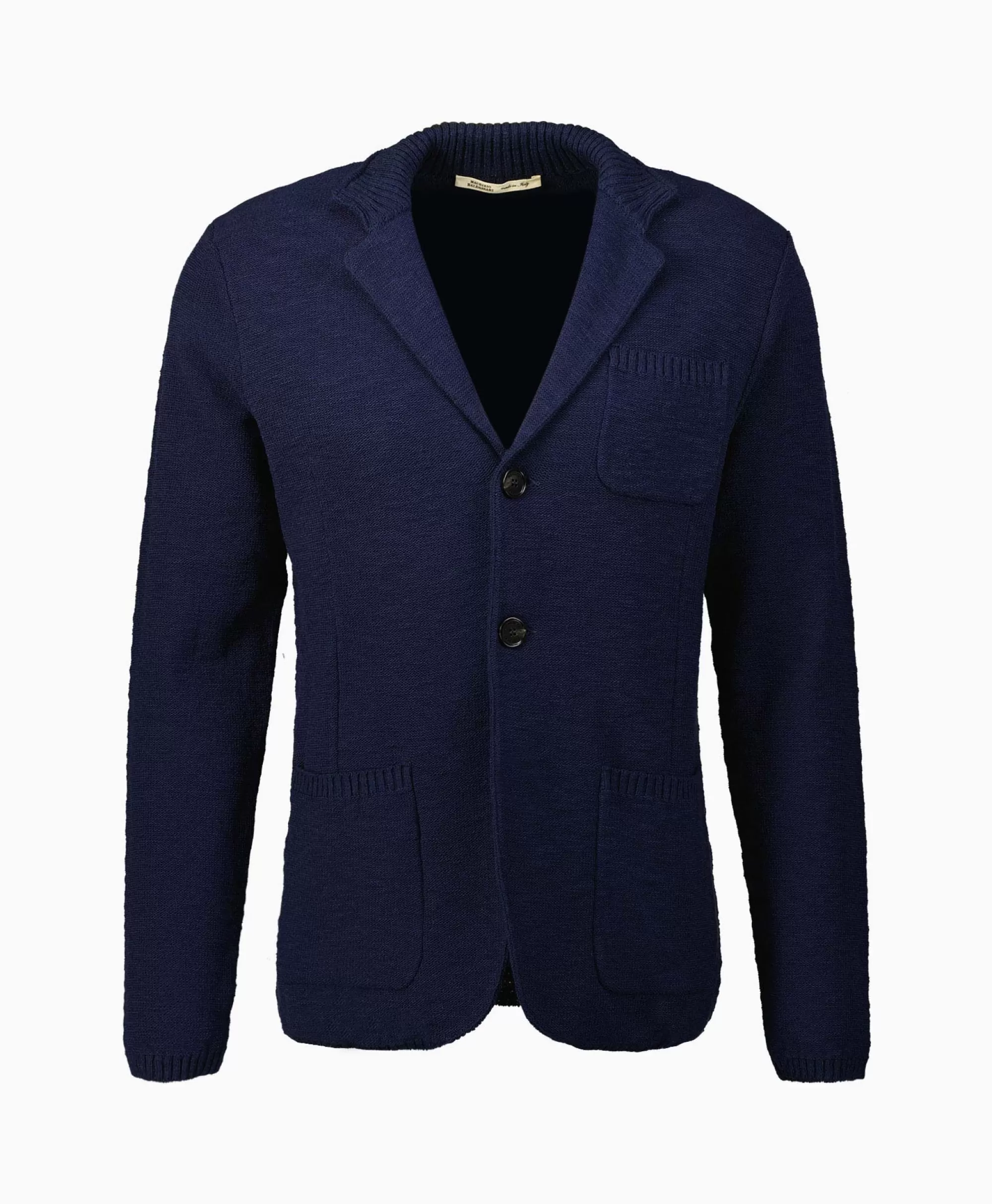 Maurizio Baldassari Jack Knit With Rib Details Blauw*Heren Jassen