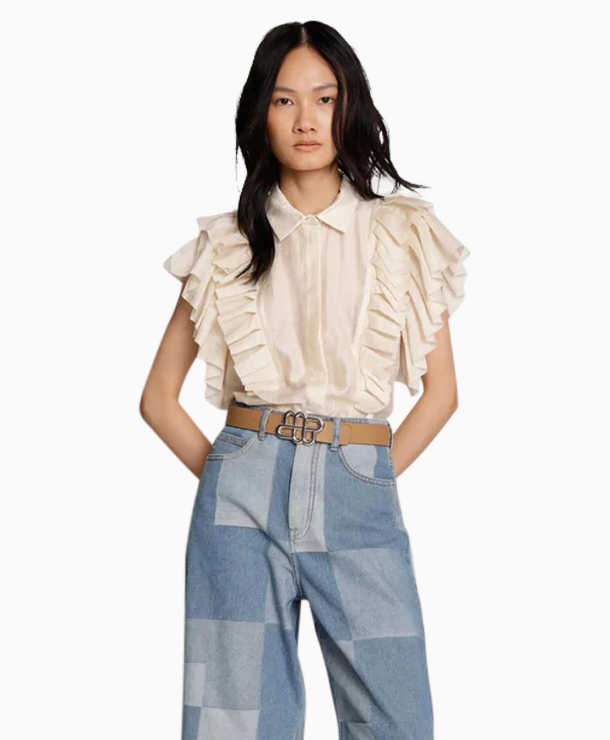 Munthe Blouse Must Ecru*Dames Blouses