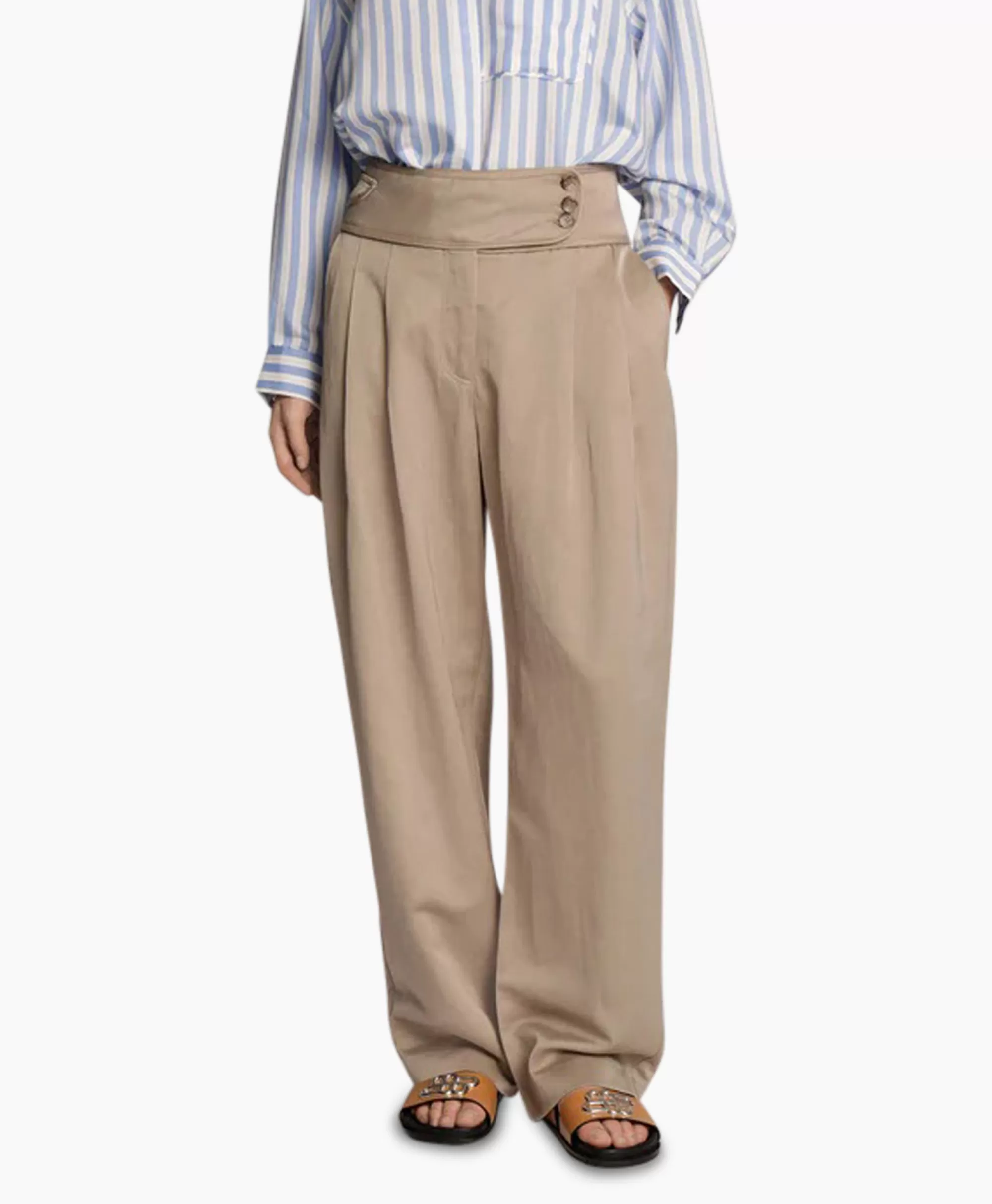 Munthe Pantalon Mosolo Beige*Dames Broeken