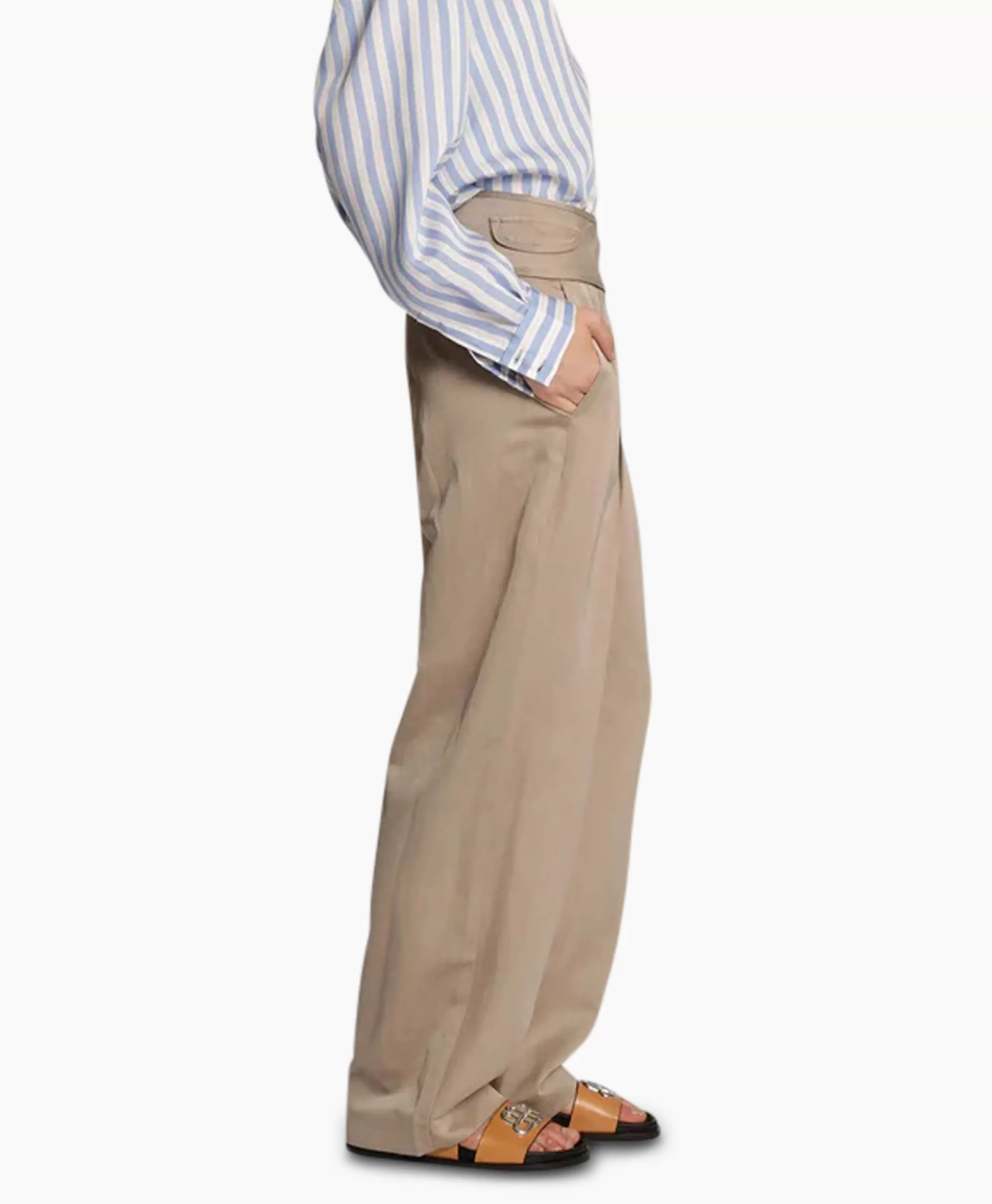 Munthe Pantalon Mosolo Beige*Dames Broeken