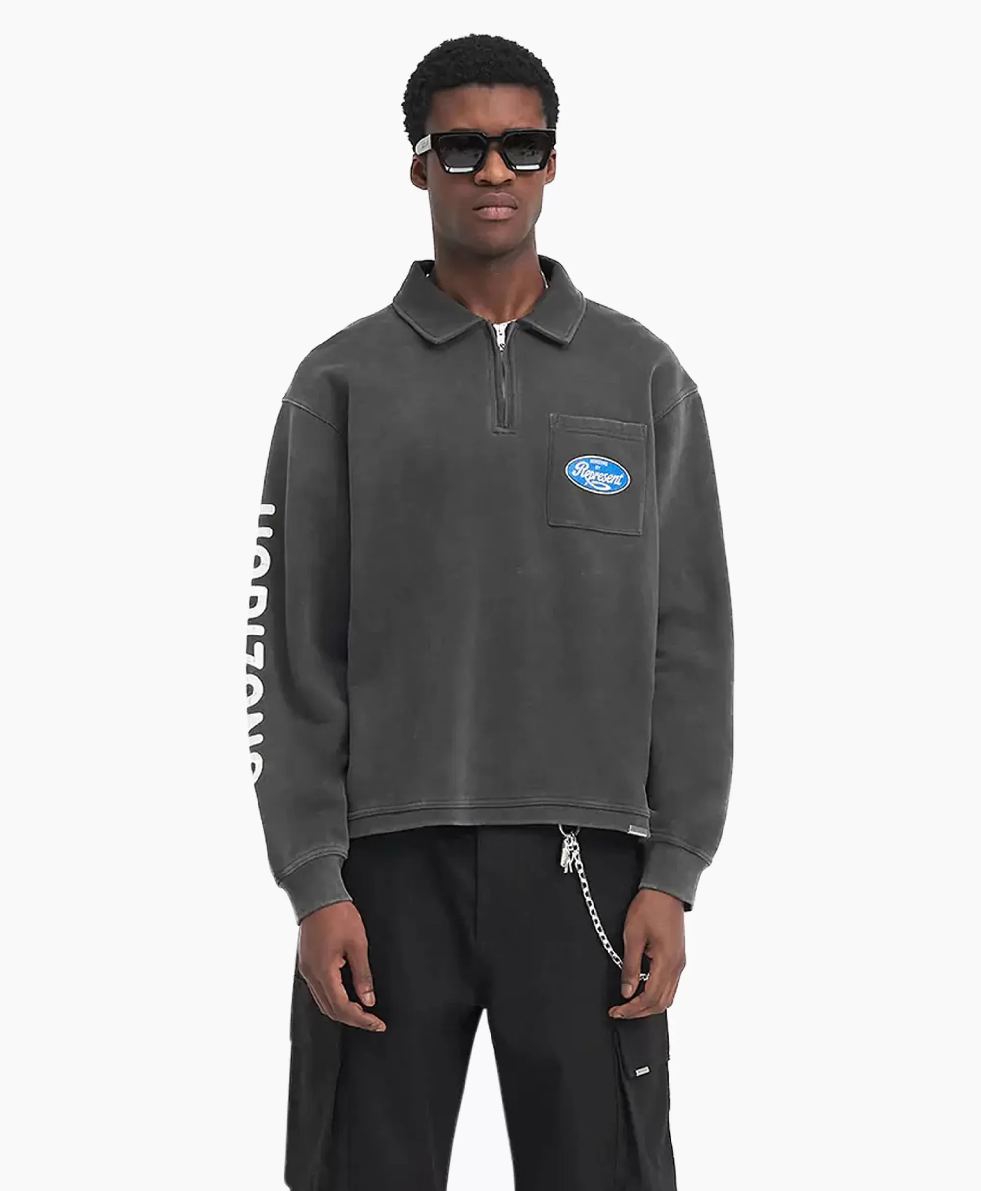 Represent Pullover Classic Part Quarter Zip Zwart*Heren Truien