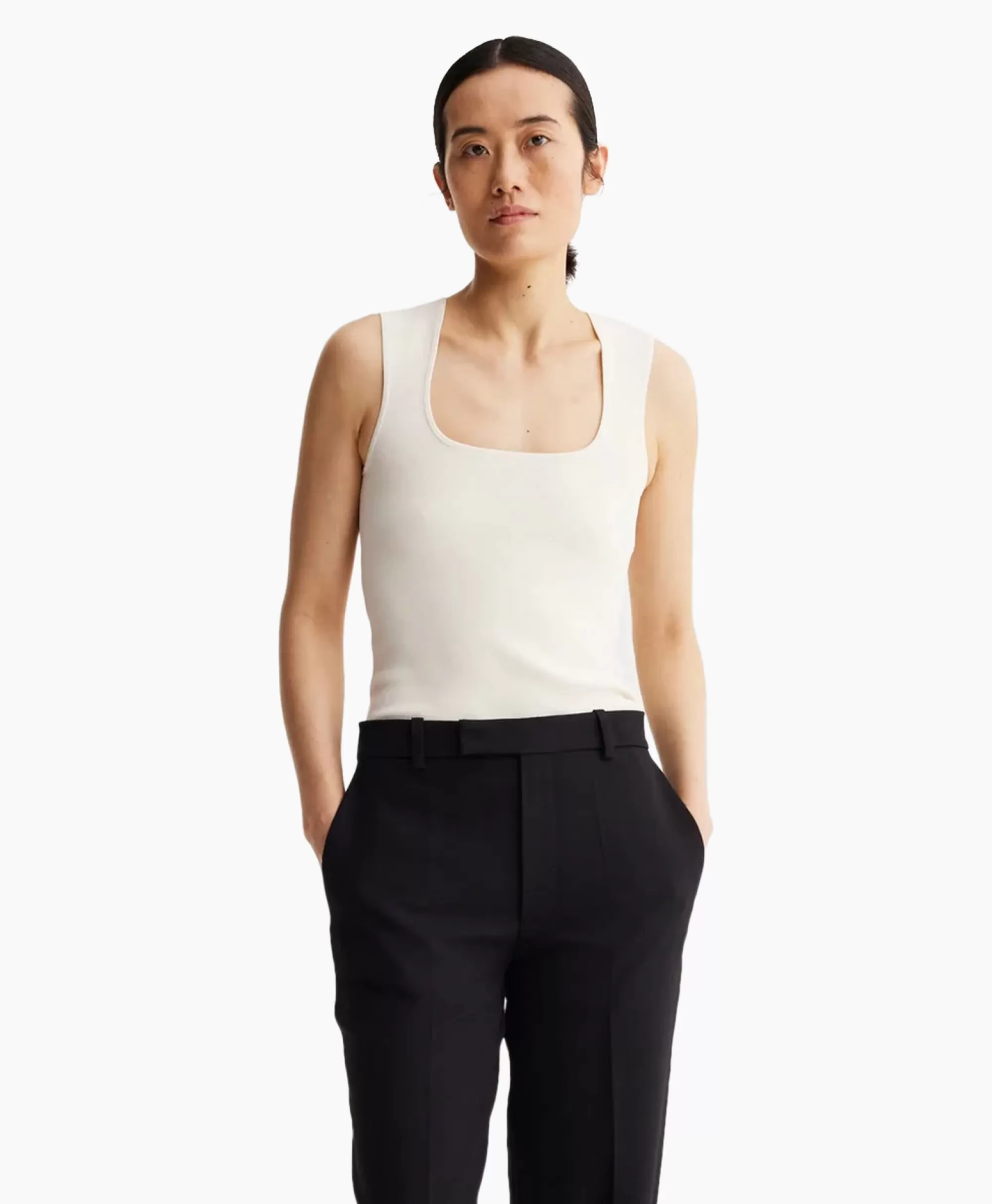 Róhe Rohe Top Bustier Shaped Knitted Off White*Dames T-Shirts & Tops