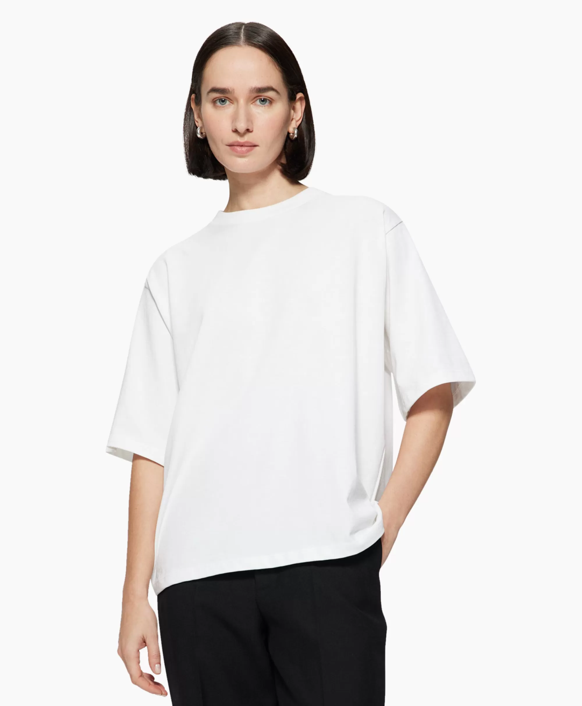 Róhe Rohe T-Shirt Korte Mouw Classic Wit*Dames T-Shirts & Tops