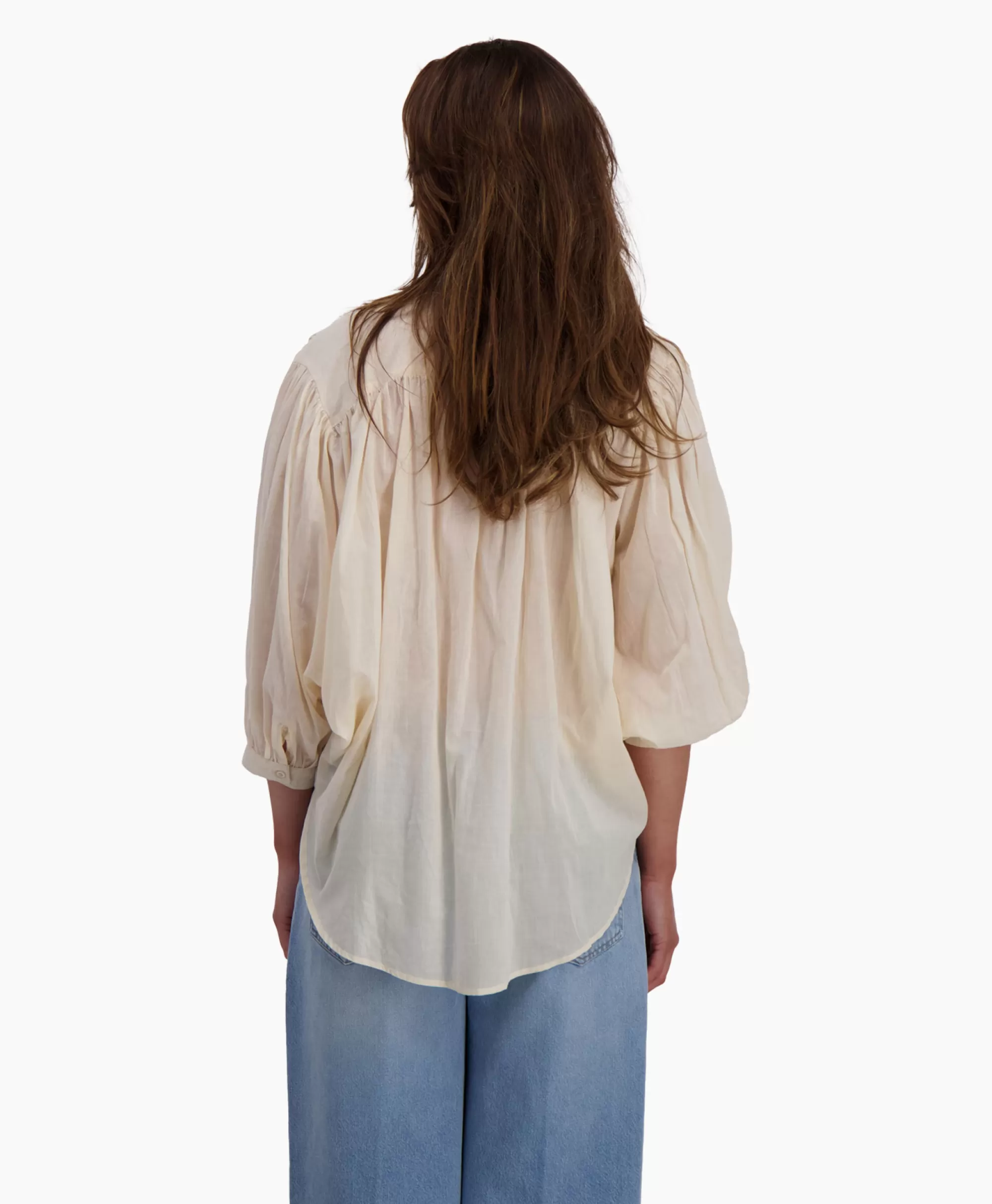 Sea Me Happy Blouse Balloon Beige*Dames Blouses