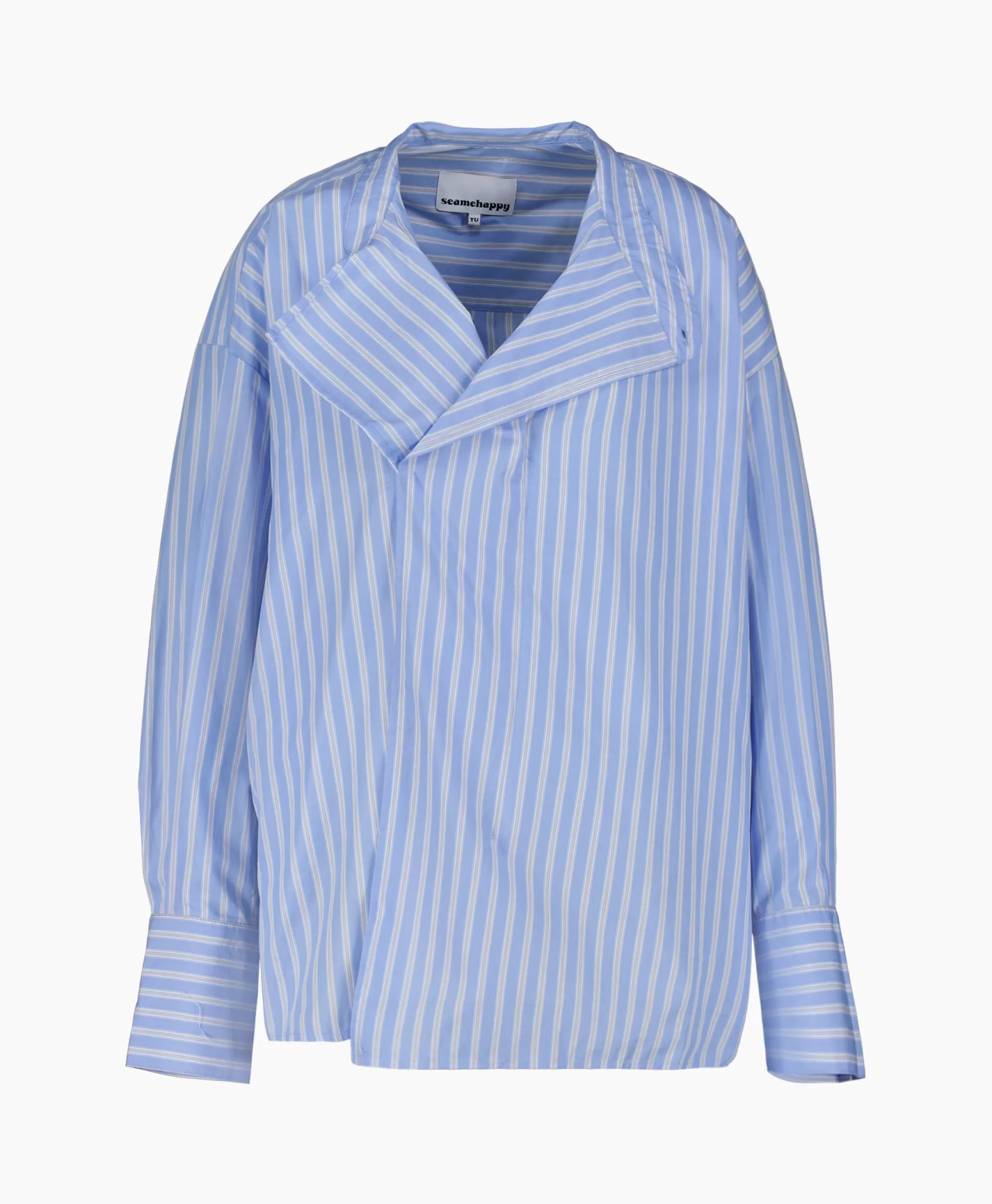Sea Me Happy Blouse Penelope Poplin Licht Blauw*Dames Blouses