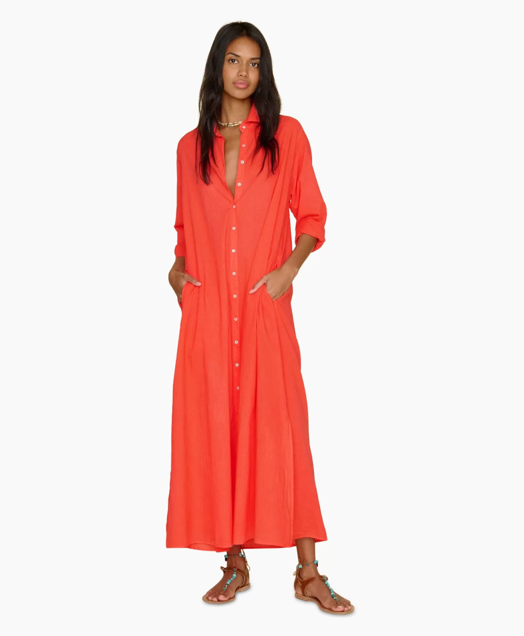 Xirena Maxi Jurk Boden Rood*Dames Bruiloftskleding